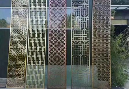 拉丝面不锈钢屏风